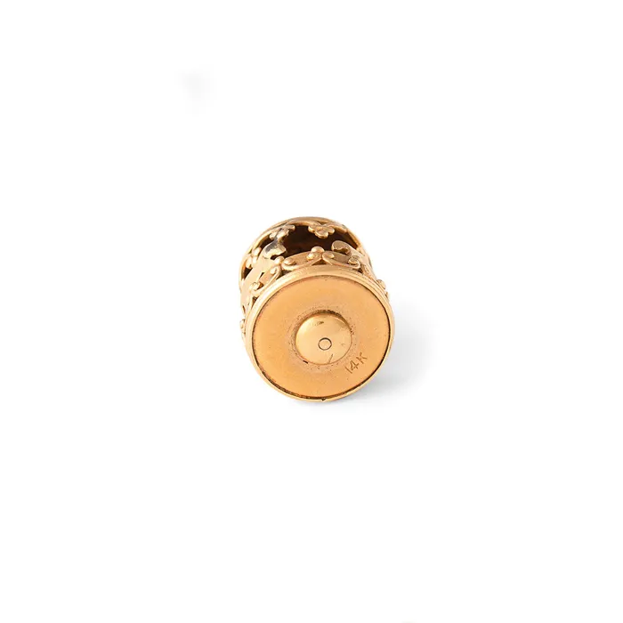 Vintage Earrings Movable Merry Go Round 14k Gold Charm