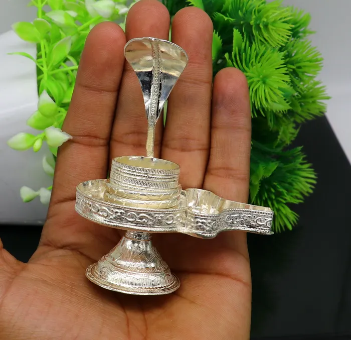 Handcrafted 925 solid silver lord shiva lingam standjalheri use to put shiva lingamhome temple Article awesome handmade article su170 TRIBAL ORNAMENTS Earrings