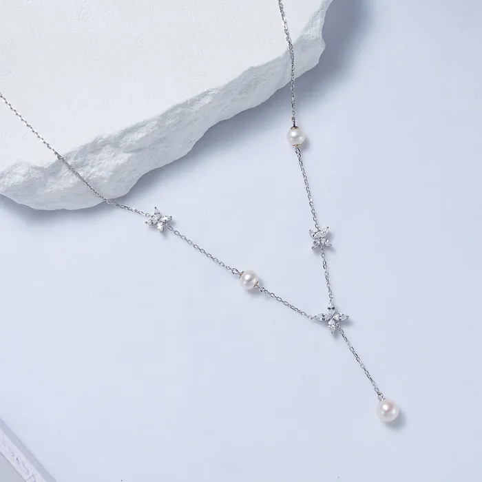 Pearly Lustre Necklaces Top Grade Freshwater Pearl Necklace WN00560 EVERLEAF