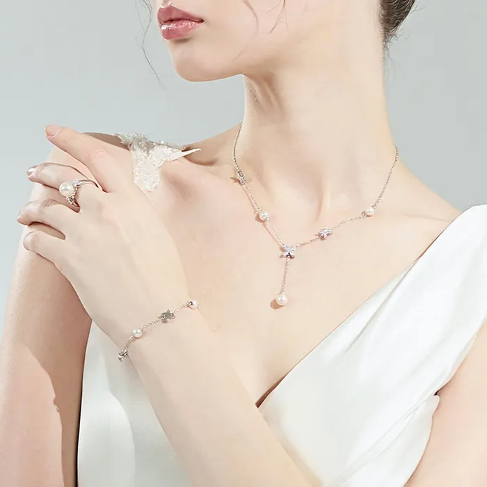 Pearly Lustre Necklaces Top Grade Freshwater Pearl Necklace WN00560 EVERLEAF