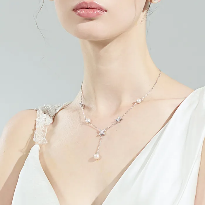 Pearly Lustre Necklaces Top Grade Freshwater Pearl Necklace WN00560 EVERLEAF