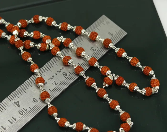 TRIBAL ORNAMENTS Necklaces Handmade Sterling silver gorgeous natural Rudraksh beads 26 long 54 beads japp mala necklace chanting necklace praying mantra ch83 TRIBAL ORNAMENTS Necklaces Handmade Sterling silver gorgeous natural Rudraksh beads 26 long 54 beads japp mala necklace chanting necklace praying mantra ch83