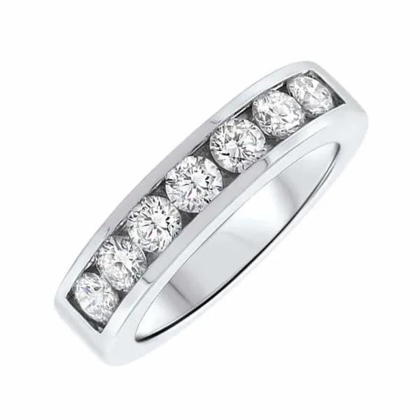 14kt White Gold Channel Set Men Diamond Wedding Band 157ct Diamonds B10500 Diamond Source NYC Rings