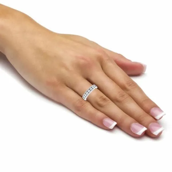 14kt White Gold Channel Set Men Diamond Wedding Band 157ct Diamonds B10500 Diamond Source NYC Rings