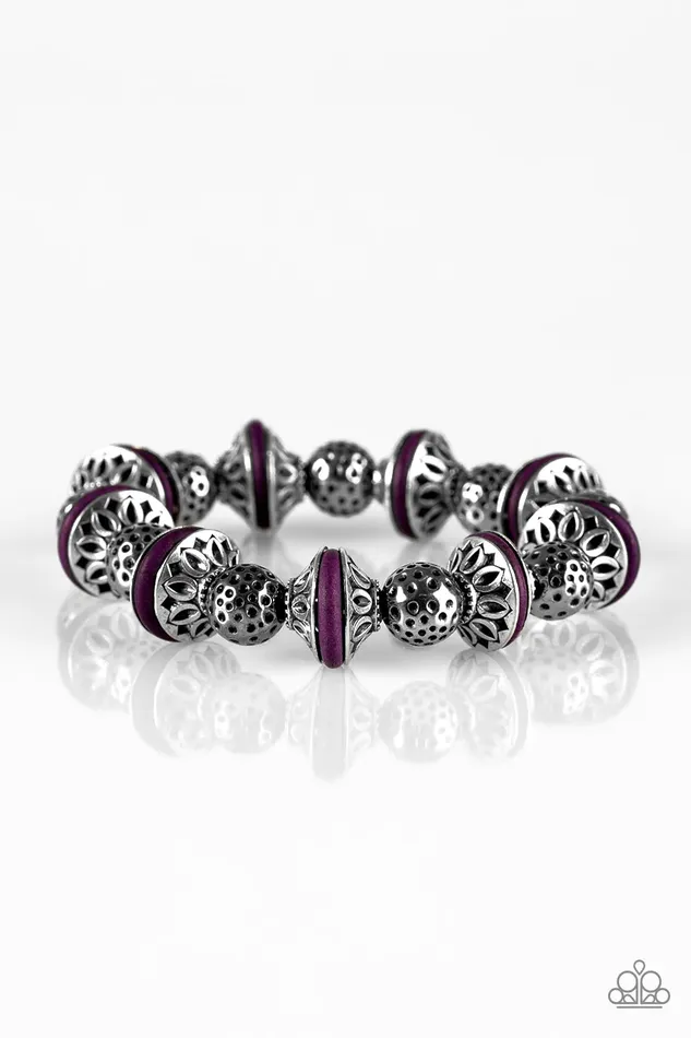 Bracelets Paparazzi Bracelet Eastern Enchantment Purple Paparazzi Jewelry