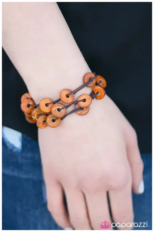 Bracelets Paparazzi Bracelet Lucky Catch Orange Paparazzi Jewelry