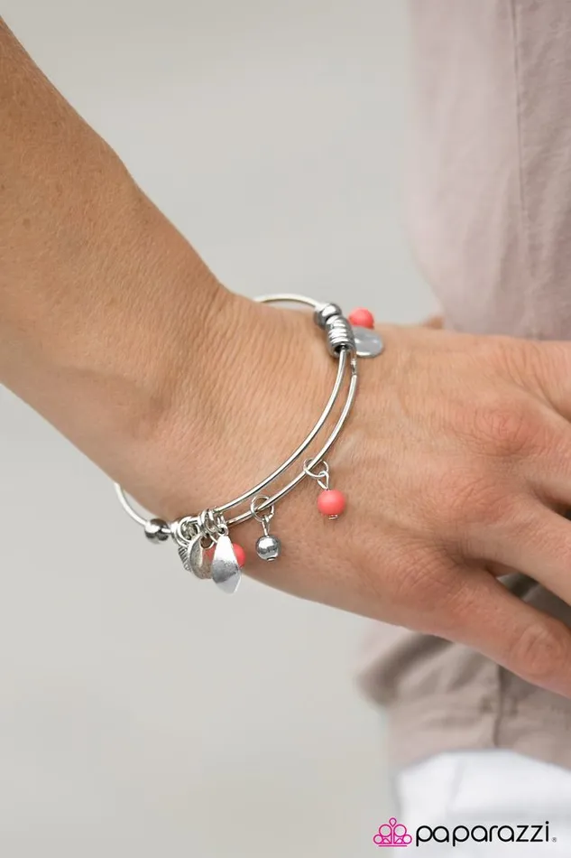 Bracelets Paparazzi Bracelet Sea Seeker Orange Paparazzi Jewelry