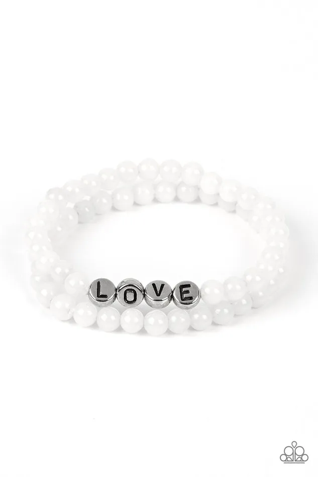 Bracelets Paparazzi Jewelry Paparazzi Bracelet Devoted Dreamer White