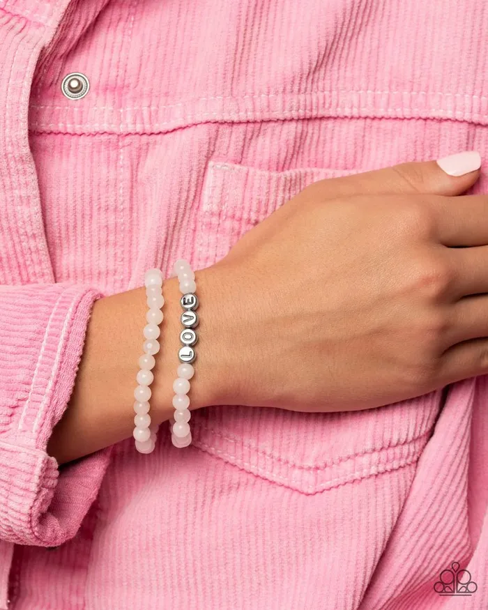 Bracelets Paparazzi Jewelry Paparazzi Bracelet Devoted Dreamer White