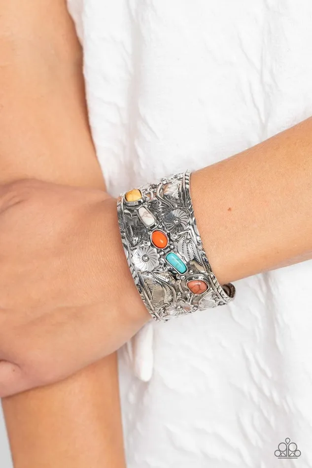Bracelets Paparazzi Jewelry Paparazzi Bracelet Still FLORAL Stones Multi