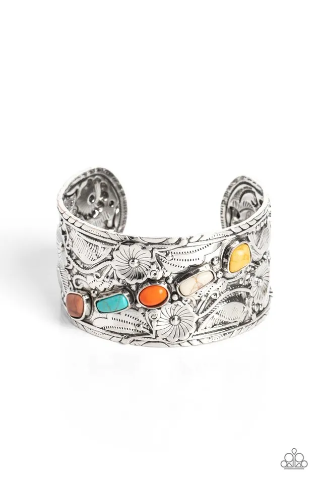 Bracelets Paparazzi Jewelry Paparazzi Bracelet Still FLORAL Stones Multi