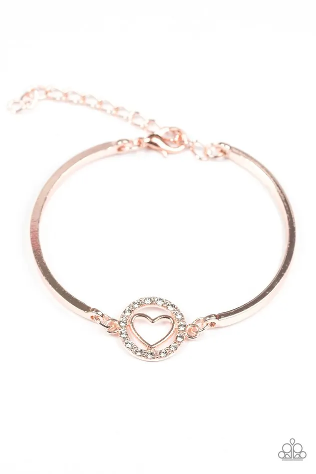 Bracelets Paparazzi Jewelry Paparazzi Bracelet Voguish Valentine Rose Gold