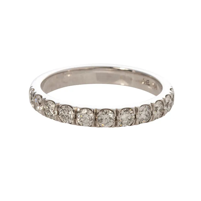 Croghans Rings 67ctw Diamond Pav 14K White Gold Halfway Band