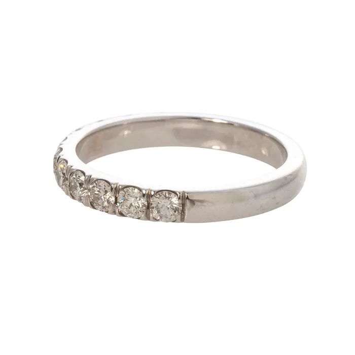 Croghans Rings 67ctw Diamond Pav 14K White Gold Halfway Band