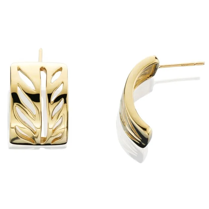 Earrings Grainger McKoy Grainger McKoy 14K Yellow Gold Hand Cut Earrings