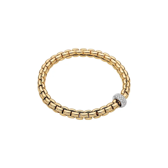 FOPE Bracelets Fope 18K Yellow and White Gold Eka Collection Diamond Bracelet Large Size