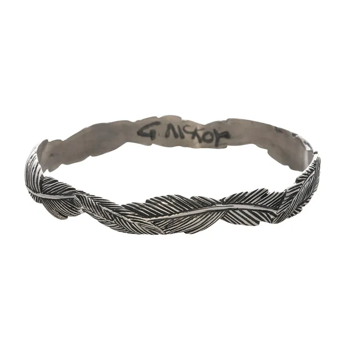 Grainger McKoy Rings Grainger McKoy Sterling Silver Narrow Feather Bangle