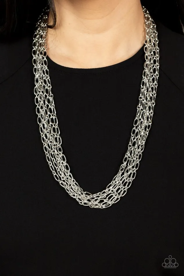 Necklaces Paparazzi Necklace Dynamite Dynamo Silver Paparazzi Jewelry Necklaces Paparazzi Necklace Dynamite Dynamo Silver Paparazzi Jewelry