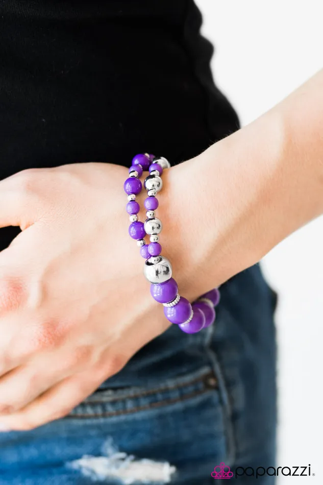 Paparazzi Bracelet I Could Have Danced All Night Purple Paparazzi Jewelry Bracelets
