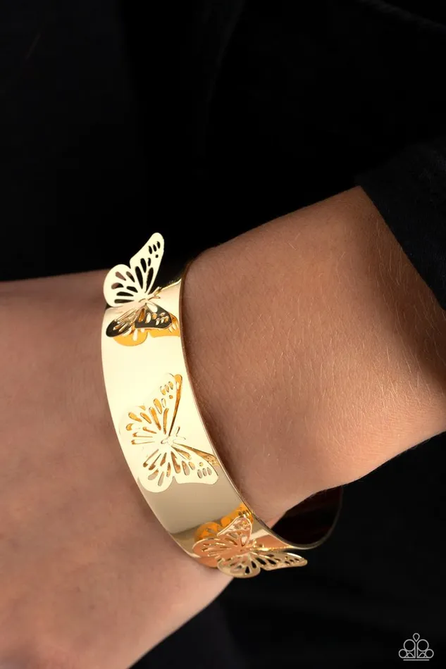 Paparazzi Bracelet Magical Mariposas Gold Paparazzi Jewelry Bracelets
