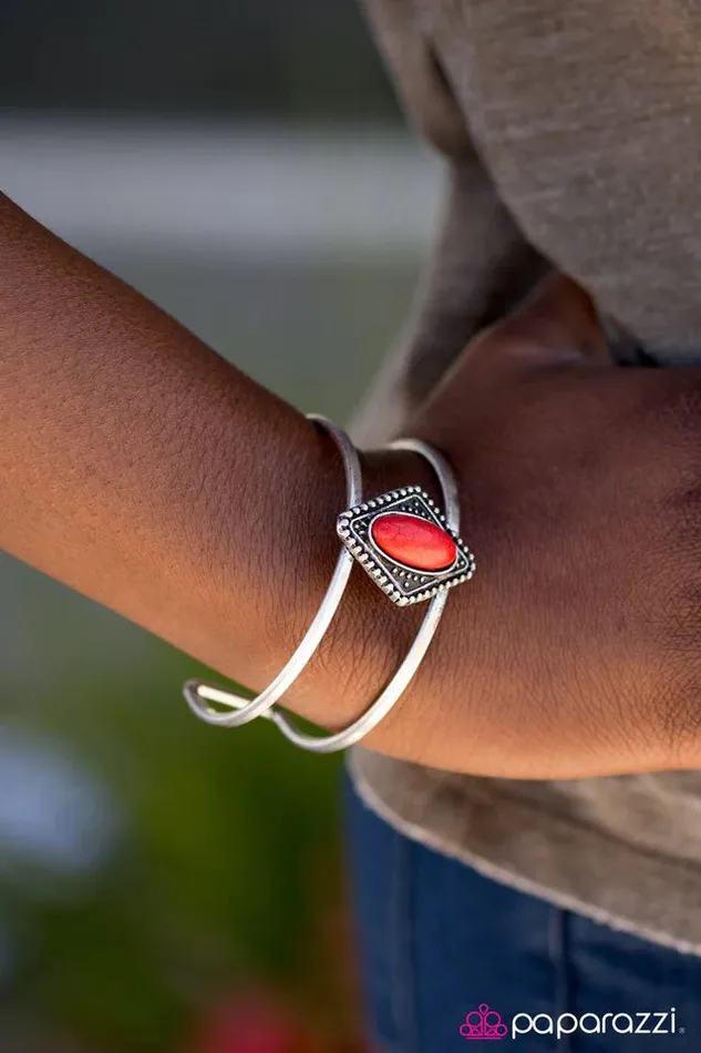 Paparazzi Jewelry Bracelets Paparazzi Bracelet Cliffside View Red