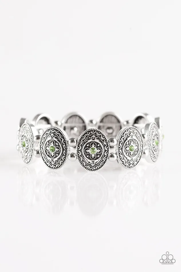 Paparazzi Jewelry Bracelets Paparazzi Bracelet Girl Grandeur Green