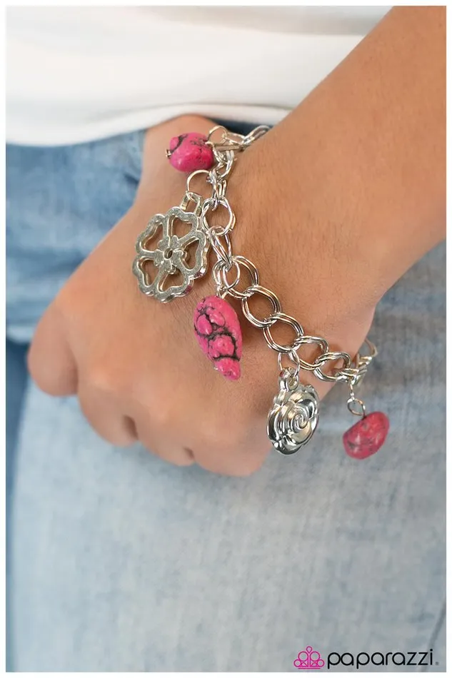 Paparazzi Jewelry Bracelets Paparazzi Bracelet Rock Garden Pink