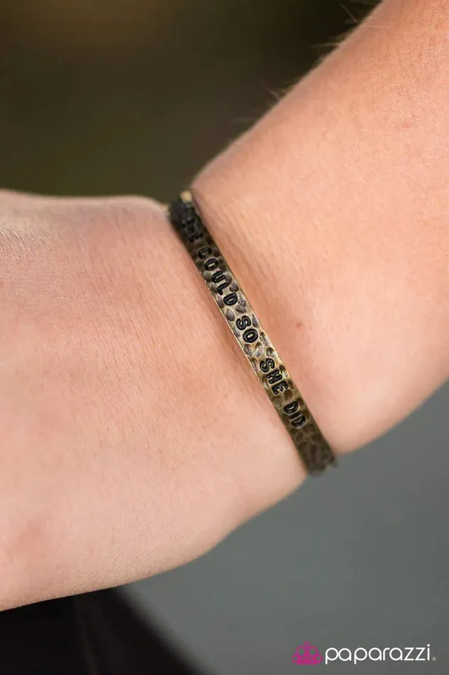 Paparazzi Jewelry Bracelets Paparazzi Bracelet She Believed She Could Brass
