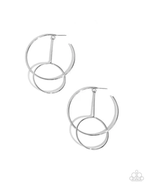Paparazzi Jewelry Earrings Paparazzi Earring Dreaming of Hoops Silver