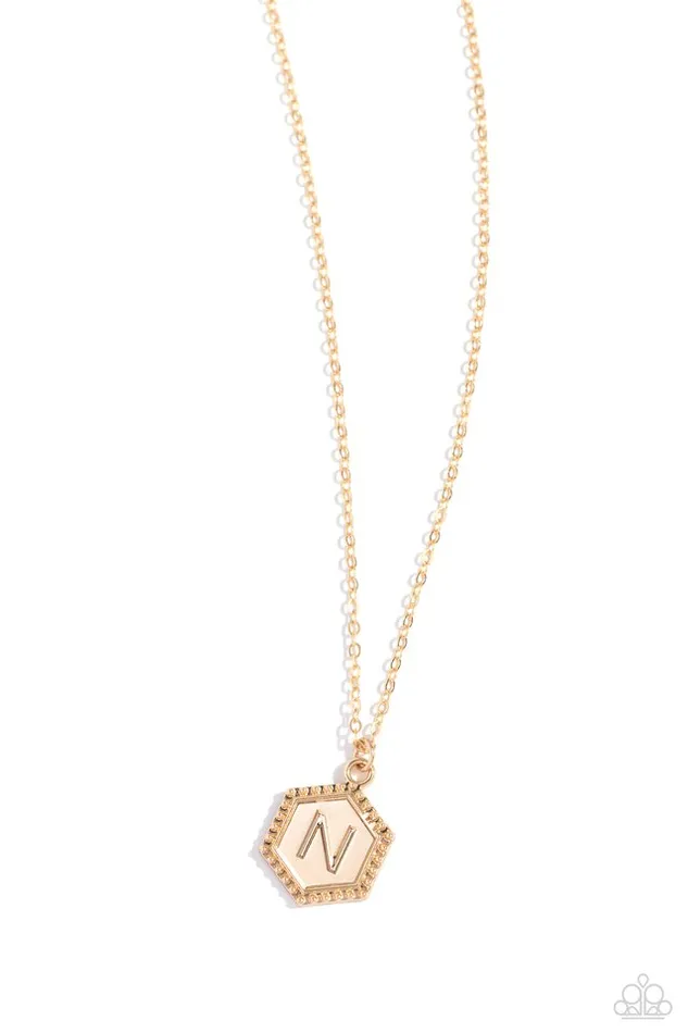 Paparazzi Jewelry Necklaces Paparazzi Necklace Emblematic Elegance Gold N