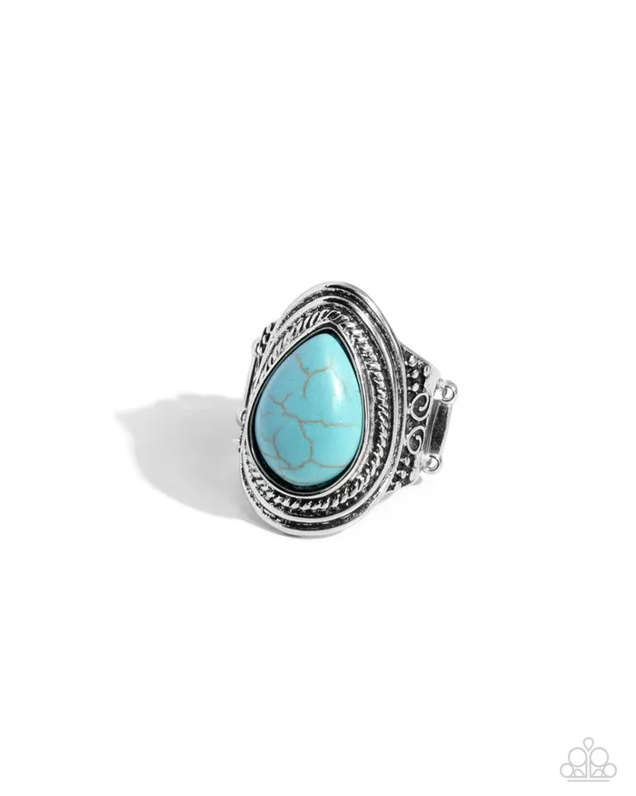 Paparazzi Jewelry Paparazzi Ring Saguaro Scene Blue Rings Paparazzi Jewelry Paparazzi Ring Saguaro Scene Blue Rings