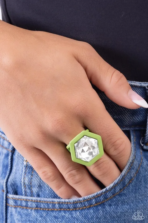 Paparazzi Jewelry Rings Paparazzi Ring Changing Class Green
