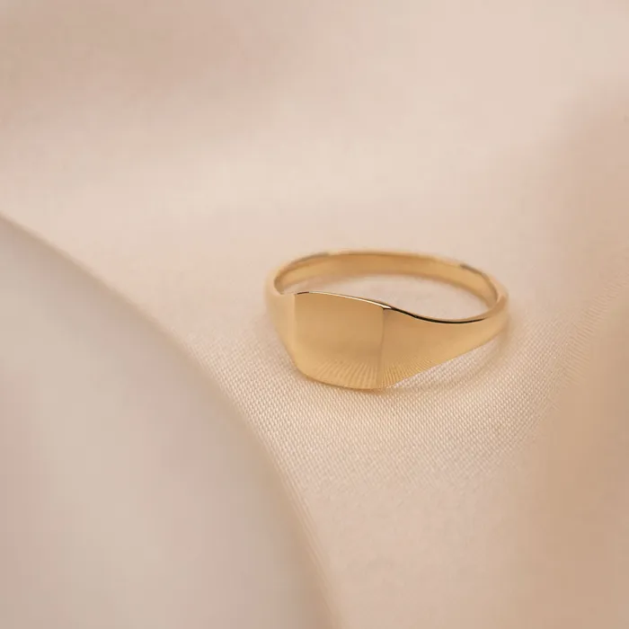 Rings 14k Little Square Signet Ring TheRoseGypsy