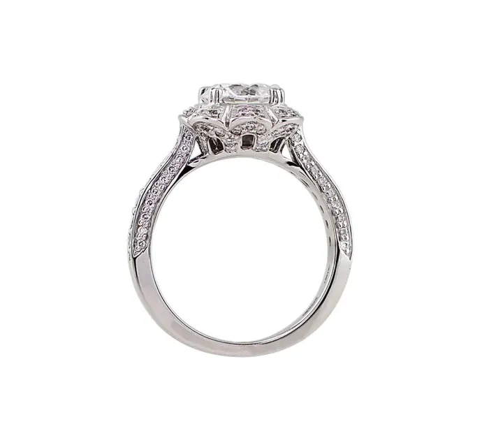 Ritani Rings Ritani 18k White Gold Floral Diamond Ring