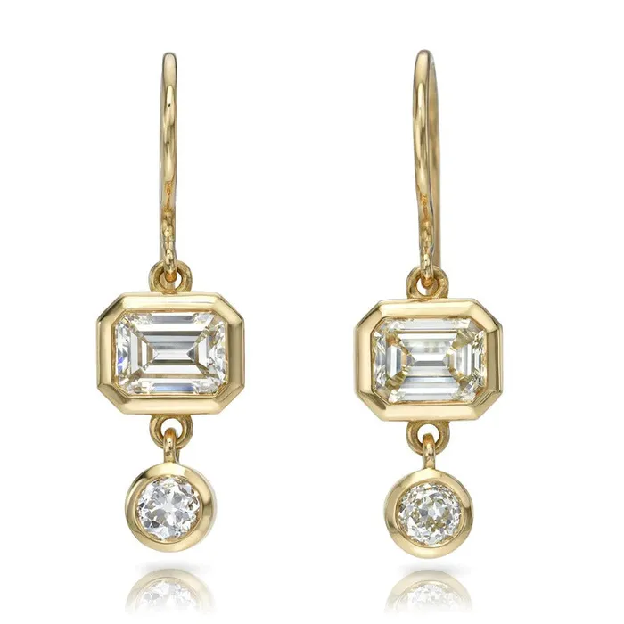 Single Stone Earrings Single Stone Paloma Double Drop Earrings