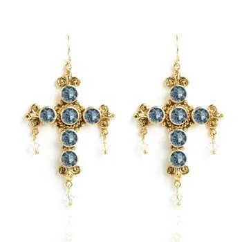 Virgins Saints Angels Audrey Earrings Indian Sapphire Earrings