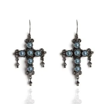 Virgins Saints Angels Audrey Earrings Indian Sapphire Earrings