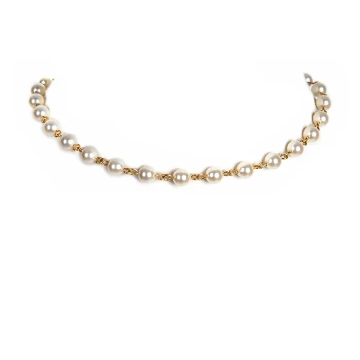 Virgins Saints Angels Earrings Iconic 6mm Cream Pearl Choker