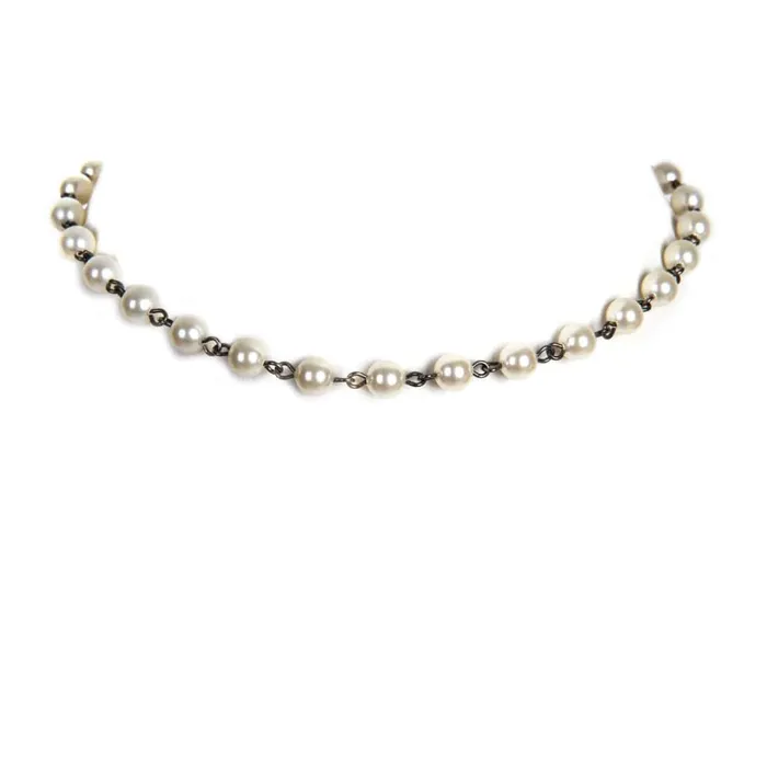 Virgins Saints Angels Earrings Iconic 6mm Cream Pearl Choker