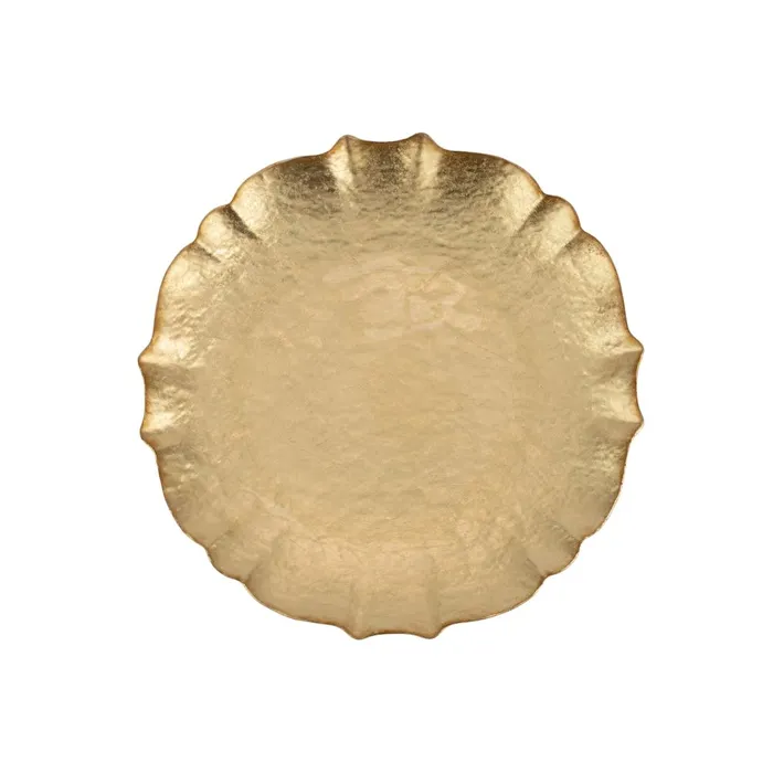 PreStyled Sets Vietri Viva By Vietri Baroque Glass Gold Salad Plate 85D Side Dish Dinnerware Dish PreStyled Sets Vietri Viva By Vietri Baroque Glass Gold Salad Plate 85D Side Dish Dinnerware Dish