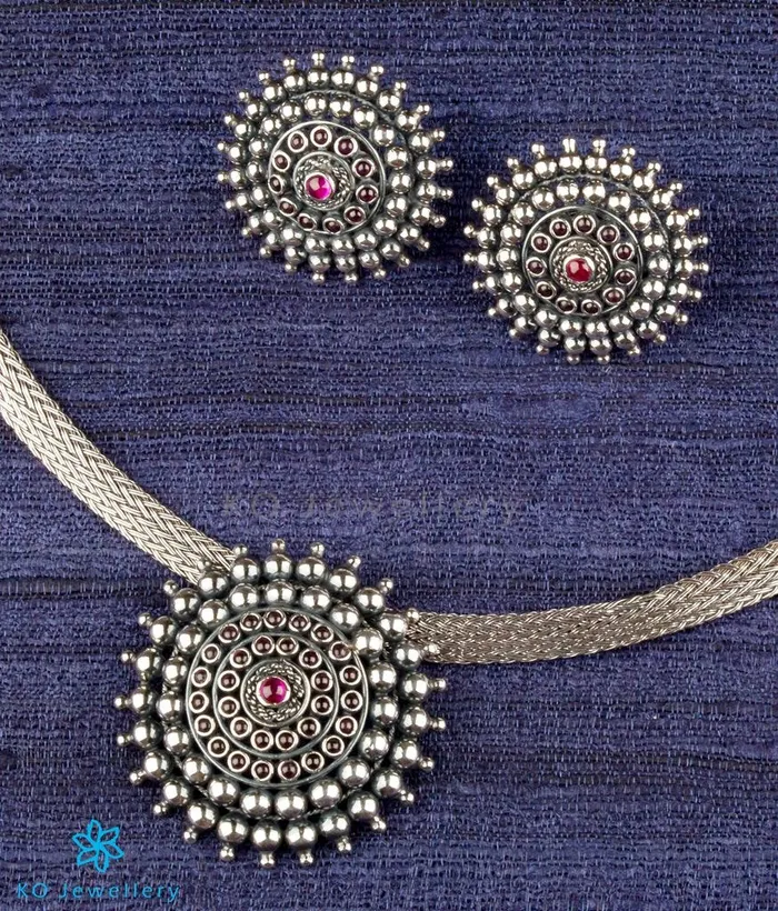 Silversmith Necklaces The Aditi Silver Necklace Oxidised