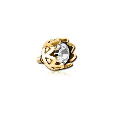 16g CZ Crown Gold End Tulsa Body Jewelry PreStyled Sets