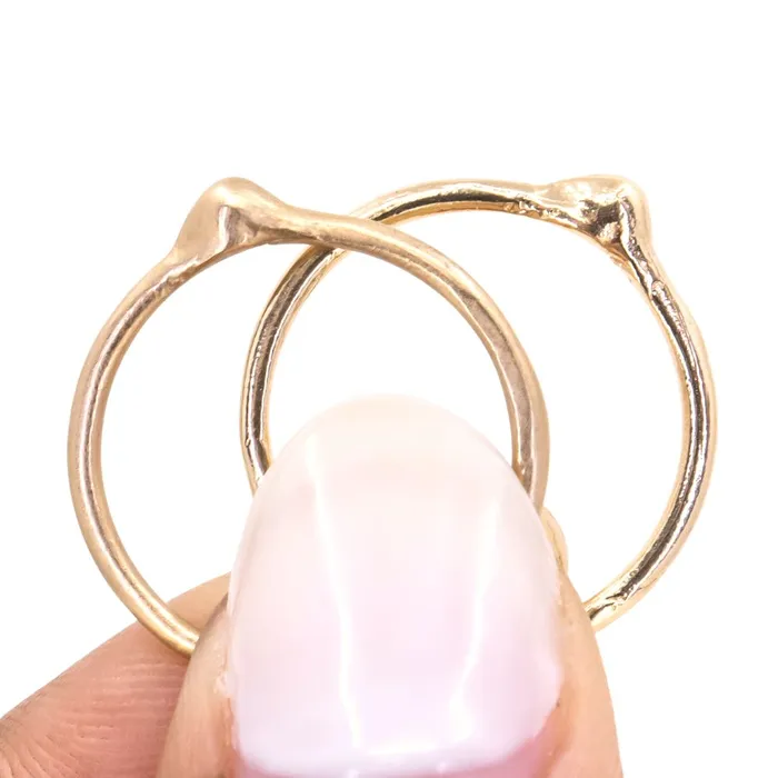 Anueva Jewelry Gold Dewdrop Stacking Rings PreStyled Sets