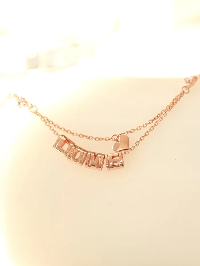 MinimalBijoux 14K 18K Gold Love Heart Chain Anklet PreStyled Sets