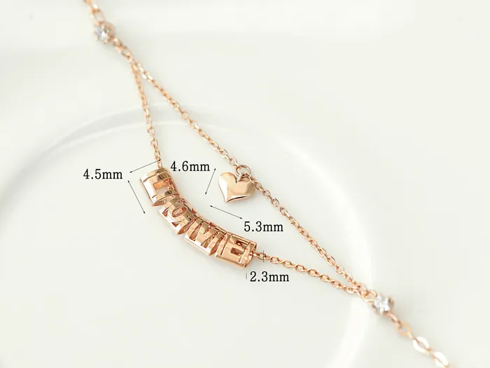 MinimalBijoux 14K 18K Gold Love Heart Chain Anklet PreStyled Sets