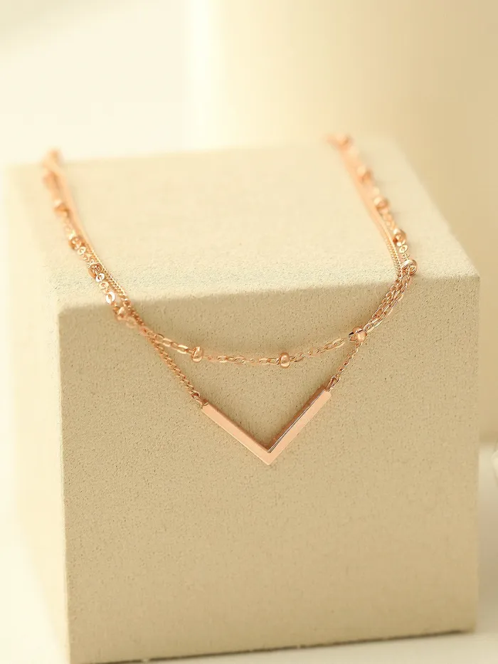 MinimalBijoux 14K 18K Gold V Line Ball Anklet PreStyled Sets
