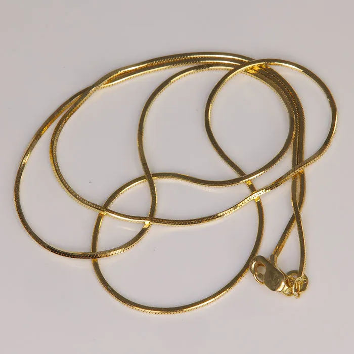 Moriartys Gem Art 14K Yellow Gold Squared Snake Chain 18 PreStyled Sets