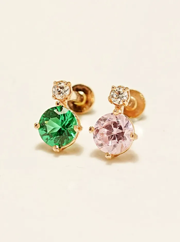 PreStyled Sets 14K Gold Double Point Cubic Internally Threaded Labret Piercing 18G16G MinimalBijoux PreStyled Sets 14K Gold Double Point Cubic Internally Threaded Labret Piercing 18G16G MinimalBijoux