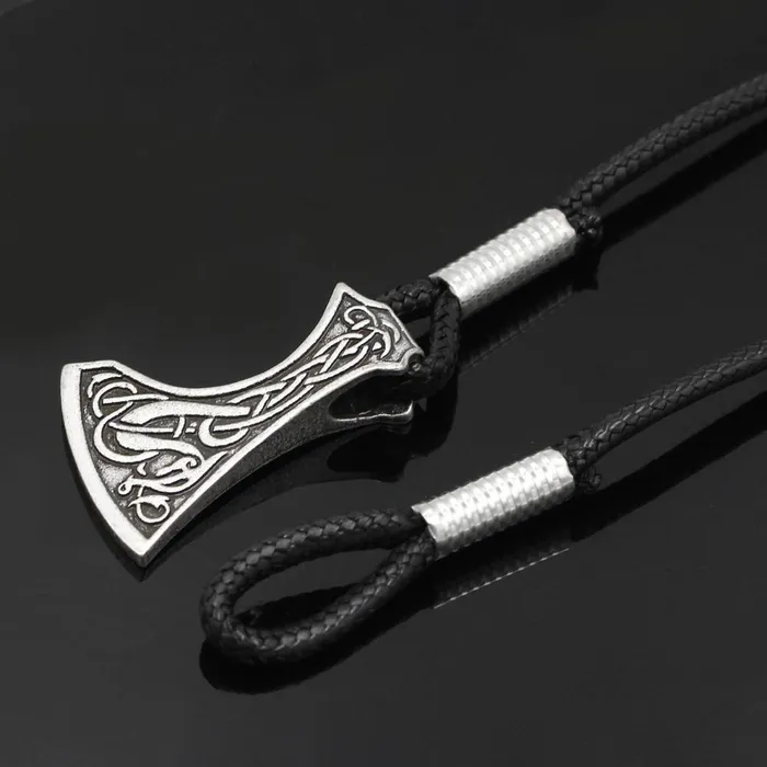 Bracelets VikingStore Leather Axehead Bracelet