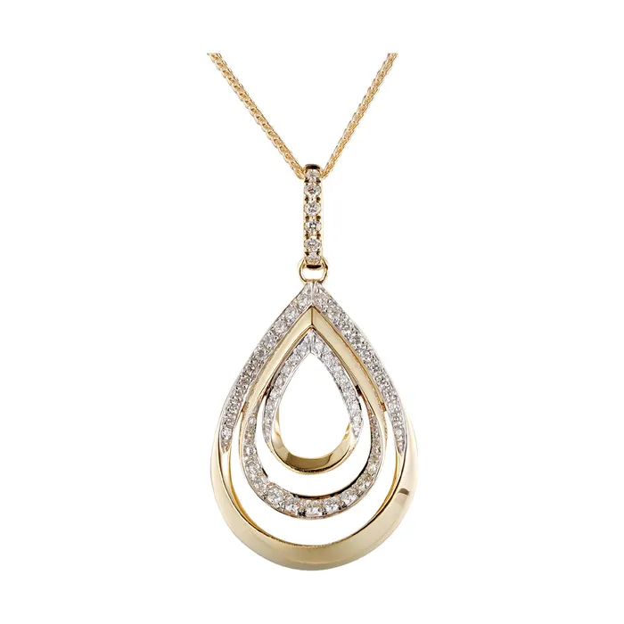 Gems One 14Kt Yellow Gold Diamond 14Ctw Pendant PreStyled Sets